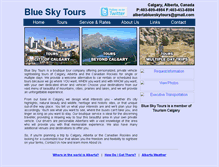 Tablet Screenshot of albertablueskytours.com